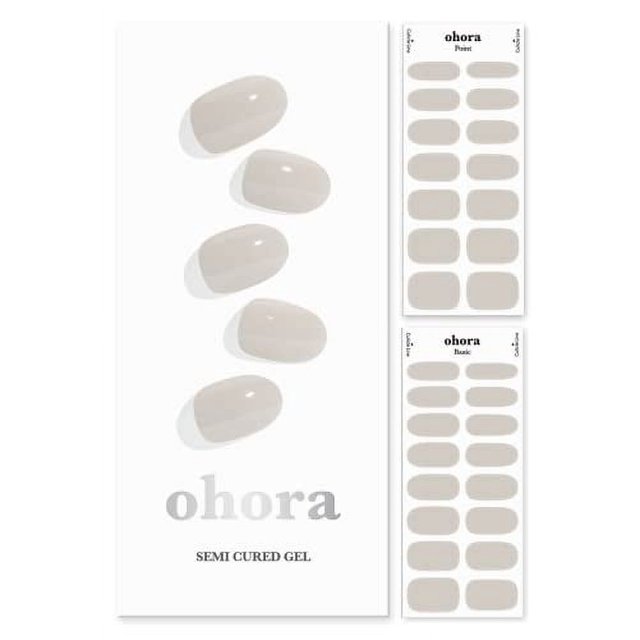 ohora Semi Cured Gel Nail Strips (N Cream Paper) Works with Any UV