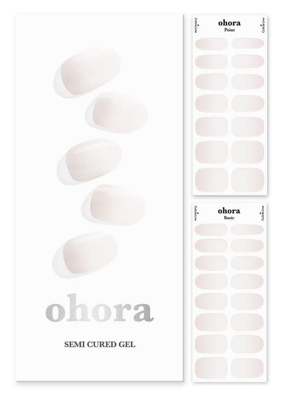 ohora Semi Cured Gel Nail Strips (N Veil) - Works with Any Nail Lamps