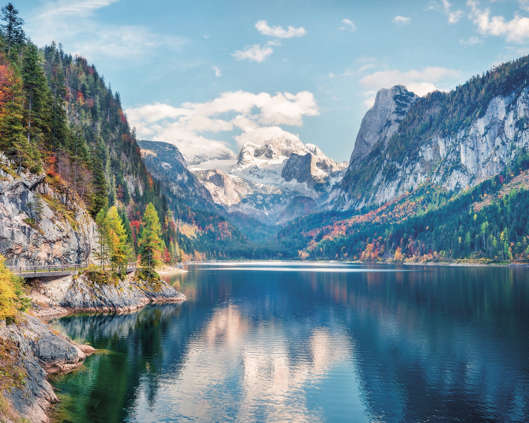 ohpopsi Snow Mountain With Lake Wall Mural