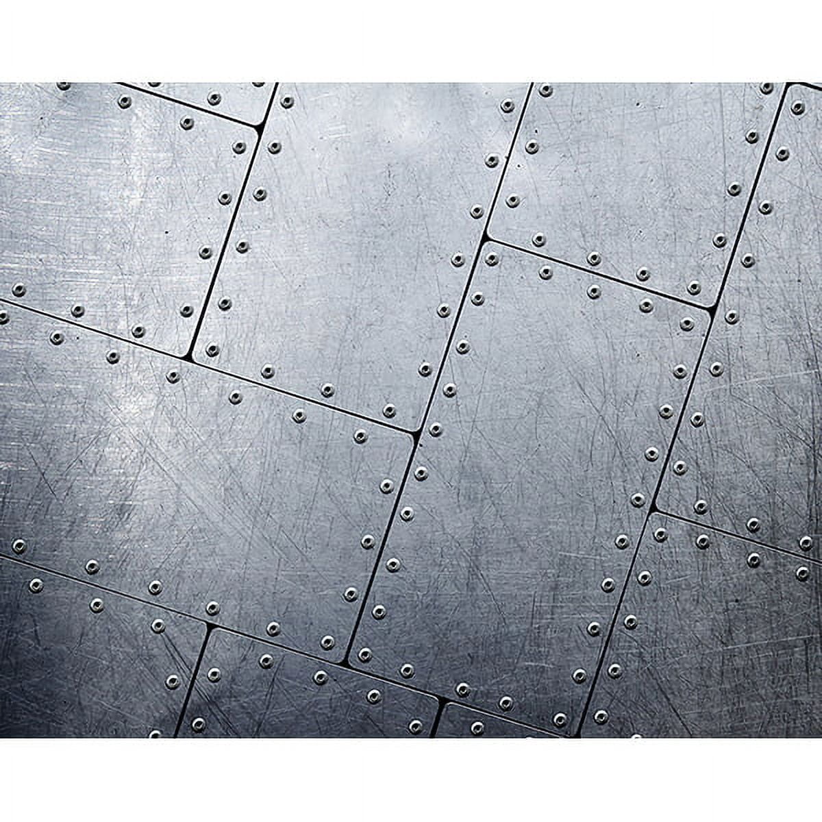Gray Non-Woven Industrial Metal Wall Mural, 118 in