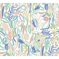 thumbnail image 1 of ohpopsi Verdure Pastel Painted Botanical Unpasted Non Woven Wallpaper, 19.7-in by 33-ft., 54.2 sq. ft., 1 of 7