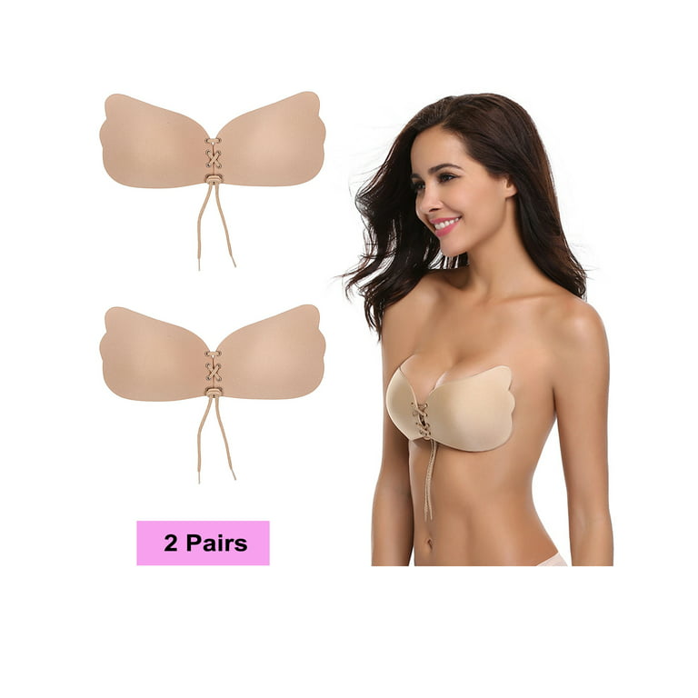 ohyeahlady 2PCS Self Adhesive Bras Pads for Women Nude Silicone