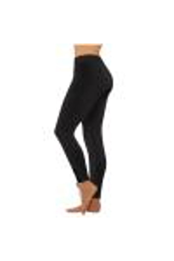 Women's Yoga Leggings Plus Size Stretch Pants Tummy Control Workout Bottoms Gym Active Trousers Black
