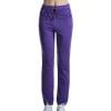 Oiangi Womens Yoga Pants with Pockets Straight Leg Stretch Trousers Drawstring Elastic Waist Workout Bottoms Purple