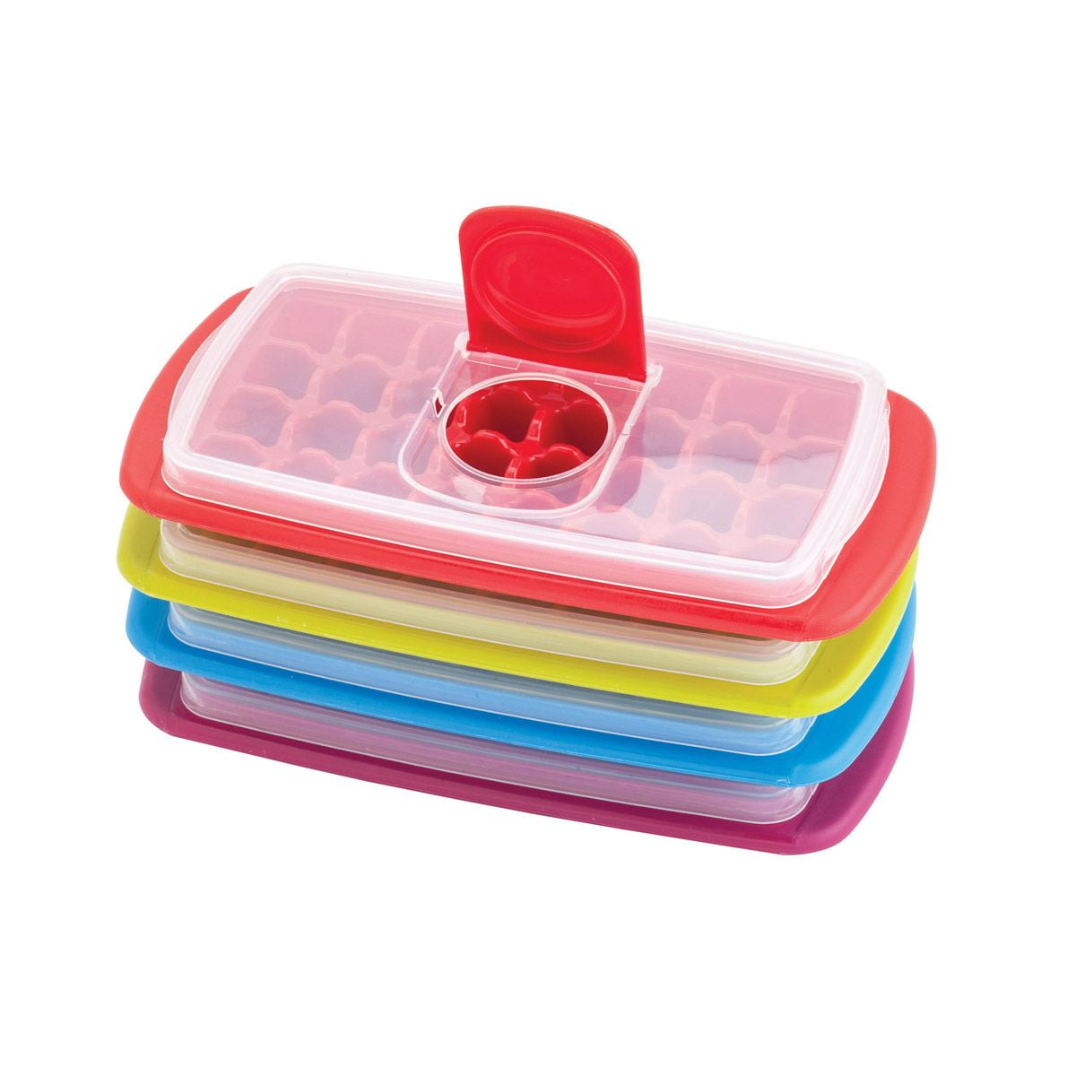 Joie Assorted Color Silicone Mini Ice Cube Tray with Lid
