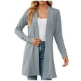 thumbnail image 1 of oieyuz Cardigan for Women Fall 2023 Lightweight Long Sleeve Long Knit Coat Trendy Solid Color Outwear, 1 of 7