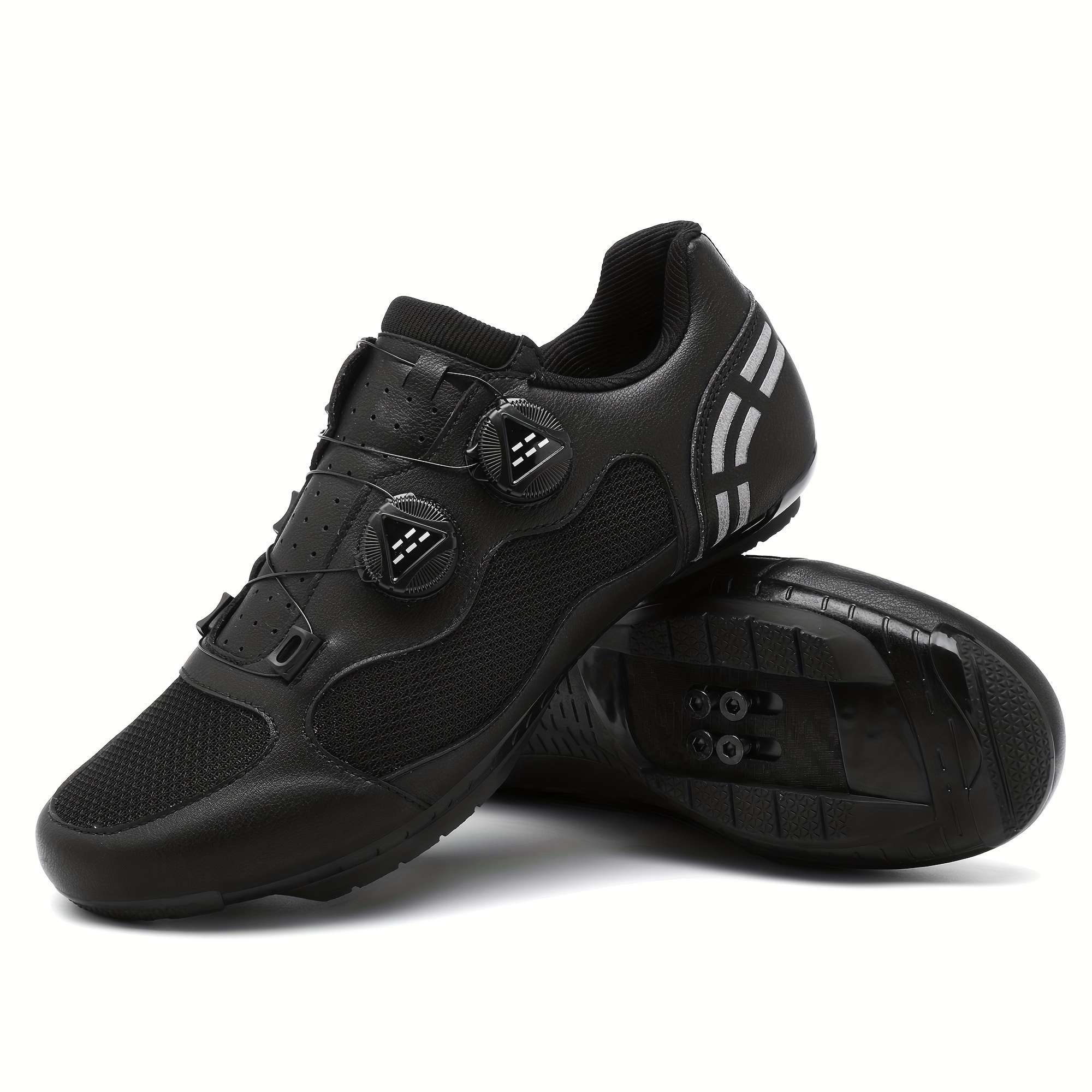 oiky Men‘s Cycling Shoes Cleat Non Slip Rotary Buckle Durable Stable