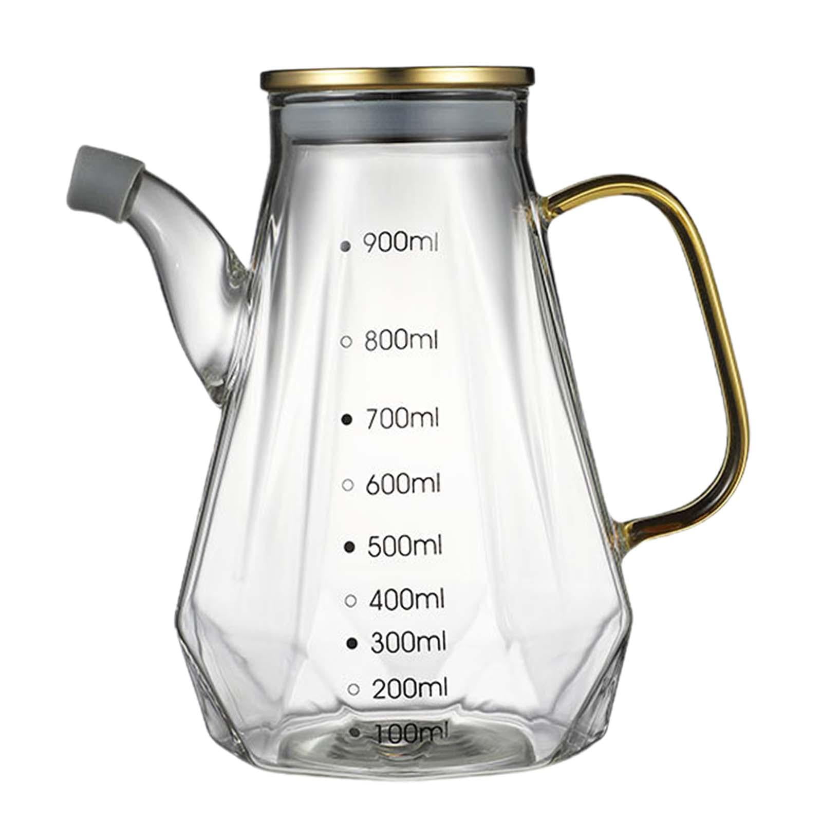oil bottle,Glass Large Cooking Oil Bottle with Measurement,Oil Bottle ...