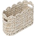 thumbnail image 1 of oilet Paper Storage Basket,Boho Decorative Scalloped Baskets,Coastal Bathroom Decor,Hand-Woven Plastic Wicker Bathroom Accessories Orga, 1 of 17