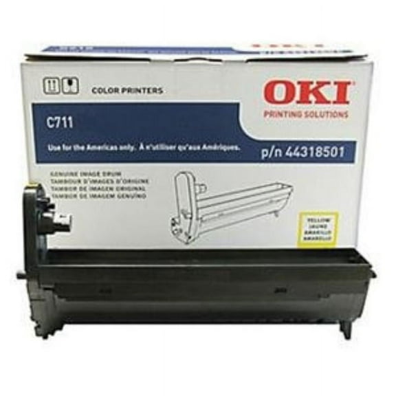 okidata c711 series yellow image drum kit (20,000 yield), part number 44318501
