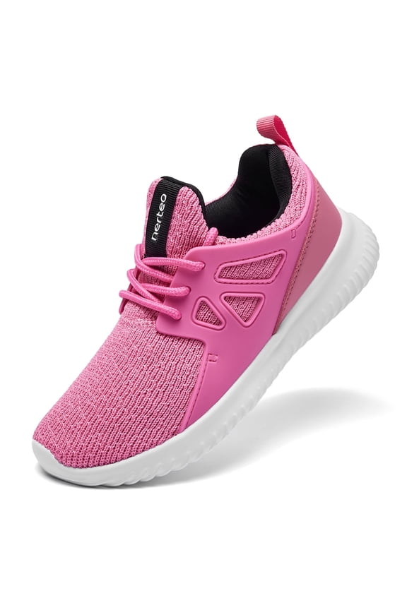 Girls Sneakers Kids Cute Slip-ins Shoes for Running Hot Pink Size 4 US Big Kid