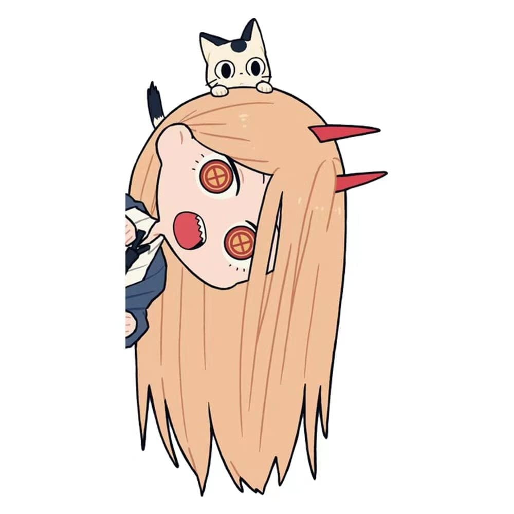 okimariPower Peeker Car Sticker Anime Chainsaw Man Decal Vinyl