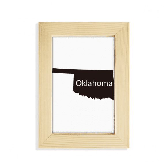 oklahoma ameusa map outline desktop display photo frame picture art painting 5x7 inch