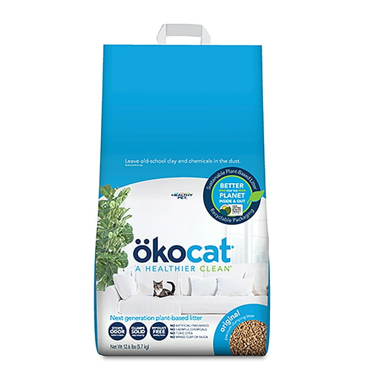 CAT DEO-ULS 20L 5本 okocat Low Tracking, Less Mess Cat Litter, Clumping Wood Pellets