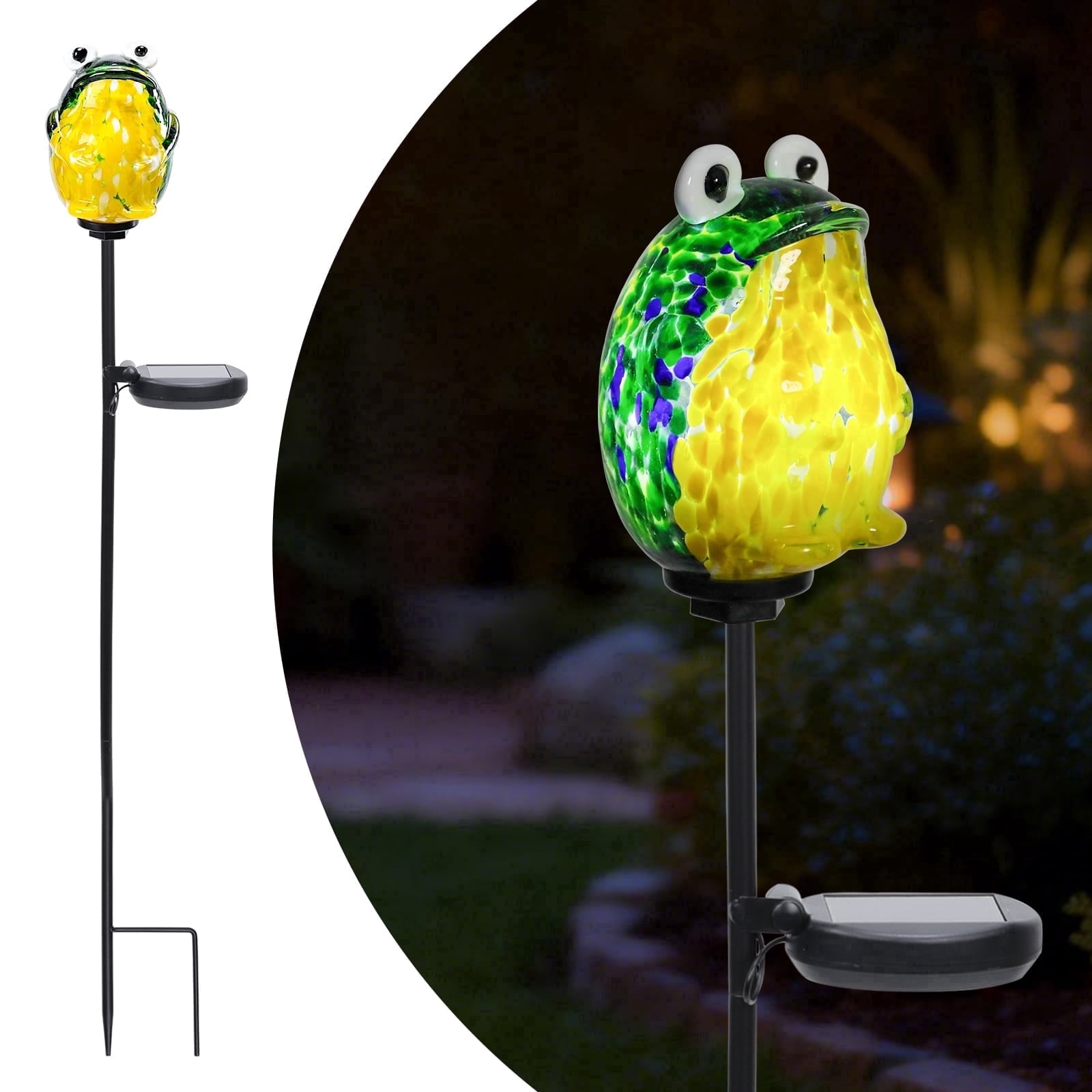 olar Garden Decorative Lights Outdoor, Mosaic Solar Light Waterproof LED Pathway Stake Light for Landscape Patio Yard Deck Walkway Decoration, 2 Pack