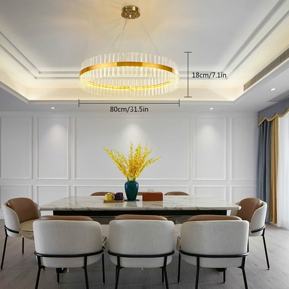 old Crystal Chandelier 3-Way Temperature 3000-6000K Ceiling Pendant Light 15-39.3inch Adjustable China Ceiling Lighting Fixture