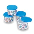 thumbnail image 1 of oliveware Candy Floss Range Stackable Containers with Airtight Lid, For Snacks & Dry Fruits, BPA Free, 100% Leak Proof, Set of 4 (300ml) each - Blue, 1 of 5
