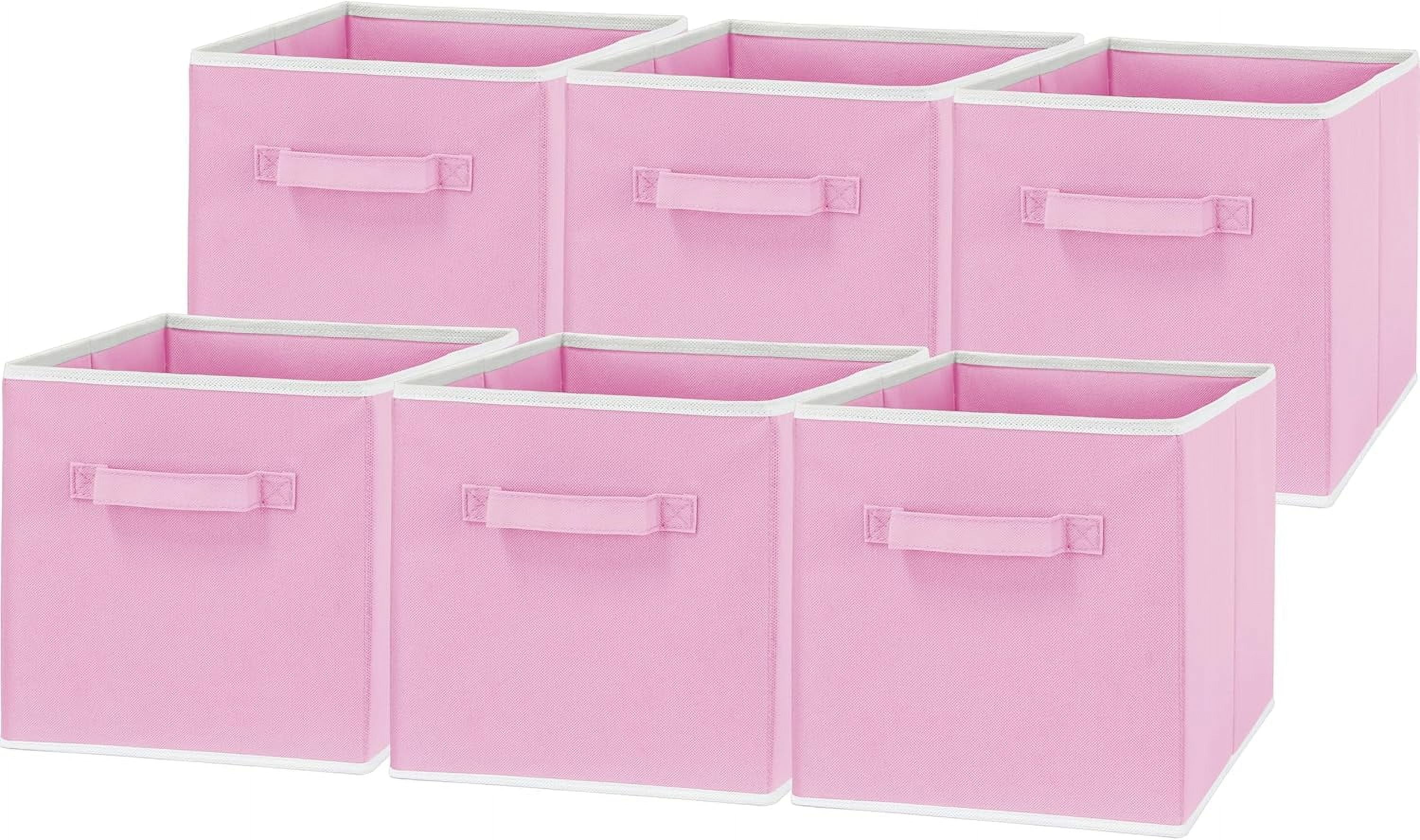 oljyd HCOCM Foldable Cube Storage Bin Pink - 6 Pack - Walmart.com