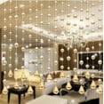 thumbnail image 1 of olkpmnmk 1 Crystal Beaded Curtain,Arched Door String Curtain,Hanging Doorway Room Divider Suitable For Home,Coffee House,Bedroom,Restaurant,Hanging Beads For Doorways,Arched Door String Curtain(Gold), 1 of 5