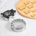 thumbnail image 1 of olkpmnmk 1 Pcs Concha Cutter Mexican Bread Mold,5 Sizes Pig Cookie Cutter Set Stainless Steel Concha Stamp Mexican Cookie Cutters For Conchas,Two Sided Cookies Stamp For Baking Cookies, 1 of 7