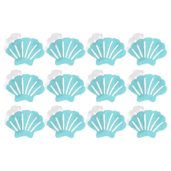 olkpmnmk 12Pcs Shower Floor Non Slip Stickers with Strong Adhesive, Shell Shaped Anti-Slip Pads, Durable Anti Slip Shower Stickers, Adhesive Tub Floor Grip Stickers for Bath Tub, Pools and Stairs