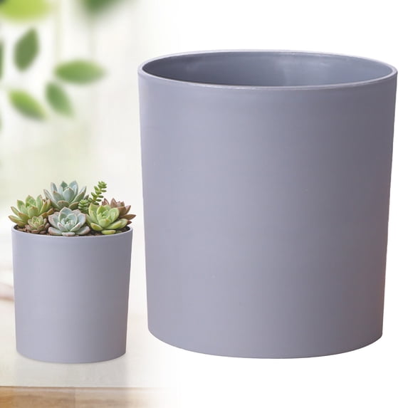 olkpmnmk 1Pc Ceramic Planter Pot with Drainage Hole, Indoor Cylinder Round Planter Pot, Small Plant Pots, Ceramic Succulent Pots for Seed Starting, Home, Office, Desk Supplies, 6.2x5.8 Inch