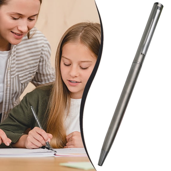 olkpmnmk 1Pc Metal Ballpoint Pen, Stainless Steel Retractable Ballpoint Pens, Sturdy Metal Construction Smooth Writing Ballpoint Pens, Nice Gift for Business Office Classroom Teachers Wedding