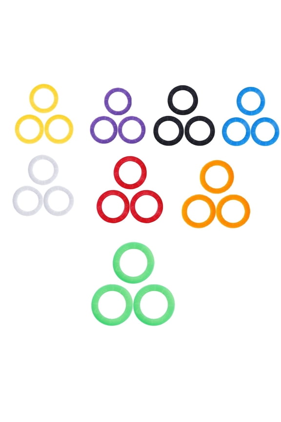 24 Pack Round Key Caps Covers Set in 9 Assorted Colors,Key Cover - 0.9 Inch Round Plastic Identifier Label Tags for Standard Round Flat House Key(Not Suitable for Square Or Odd-Shaped Keys)