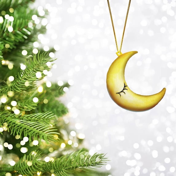 olkpmnmk 2D Flat Wooden Christmas Tree Ornaments, Space Themed Christmas Tree Ornaments, Planet, Astronaut, Rocket, UFO & Telescope Wood Pendants for Kids, Christmas Tree Decorations, Party Supplies