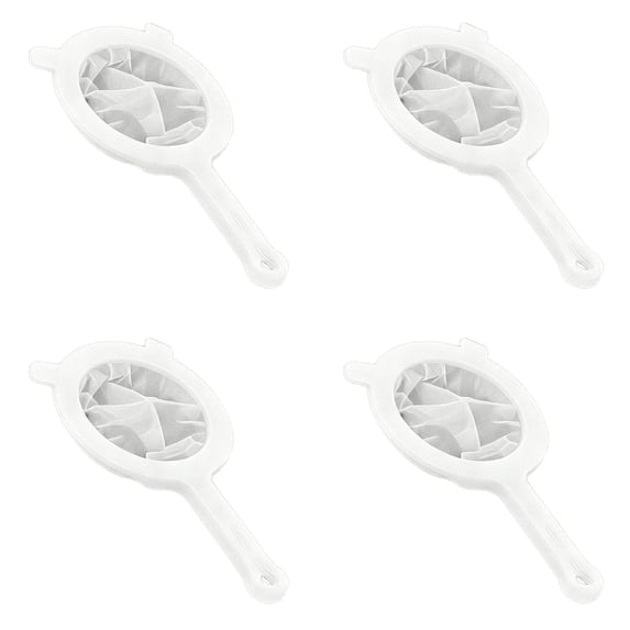 olkpmnmk 4Pcs Sieve Fine Mesh Strainer, 80/100/120/200 Mesh Filter Sieve Colander With Plastic Handle, Kitchen Filter Tool for Coffee Soy Milk Juice Tea Leaf Honey Wine Yogurt, 4.3 Inch