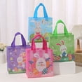 thumbnail image 1 of olkpmnmk 5Pcs Happy Easter Bags Bunny Carrot Chick Egg Treat Gift Non-Woven Bags Easter Gift Bags Easter Treat Bags with Handles for Gifts Wrapping,Egg Hunt,Easter Party Supplies,10.6x4.7x11.4 Inch, 1 of 9
