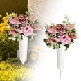 thumbnail image 1 of olkpmnmk Artificial Cemetery Flowers, Realistic Grave Flowers, Artificial Rose Bouquets, Memorial Rose Flowers, UV Resistant Memorial Day Flowers for Cemetery Headstones Gravesites Decoration, 1 of 9