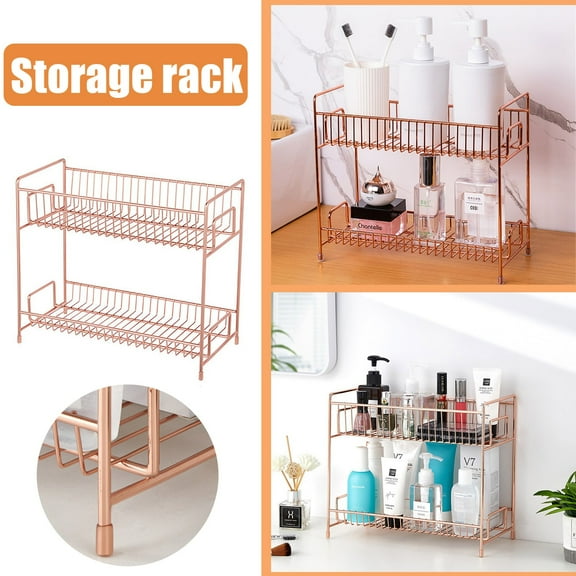 olkpmnmk Bathroom Organizers And Storage,Bathroom Shelves,2-Tier Cabinet Storage Rack, Suitable For Kitchen/Bathroom Countertop Storage,Organization And Storage,Accessories