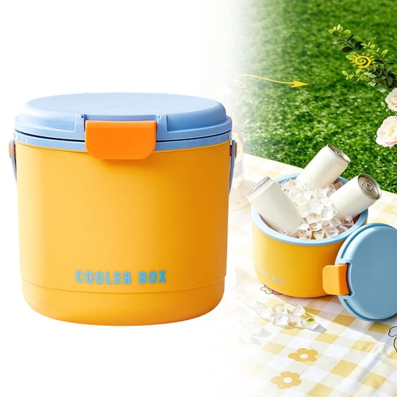 olkpmnmk Cooling Ice Bucket for Parties, Ice Block Insulation Bucket, Portable Cold Drink Container Ice Bucket with Lid, Insulated Ice Bucket for Summer Party Keeping Drinks, Outdoor, Camping Supply