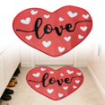 thumbnail image 1 of olkpmnmk Cute Shaggy Fluffy Area Rug, Soft Pastel Mini Bed‑Side Carpet, Love‑Theme Decorative Floor Welcome Mat, Plush Small Rug for Bedroom Living Room, Cozy Indoor Home Floor Ornament, 1 of 4