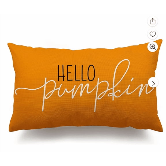 olkpmnmk Fall Pillows, Pumpkin Pillow, Fall Pillow Covers, Fall Outdoor Pillow Covers, Fall Lumbar Pillow Covers, Linen Autumn Pumpkin Throw Pillow for Bedroom Couch Sofa, Thanksgiving Fall Decor