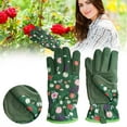 thumbnail image 1 of olkpmnmk Garden Gloves for Women, Garden Gloves, Ladies Breathable Leather Garden Yard Gloves, Breathable Wear Resistant Thorn Proof Work Gloves for Weeding, Digging, Planting, Pruning, Gardener Gift, 1 of 6