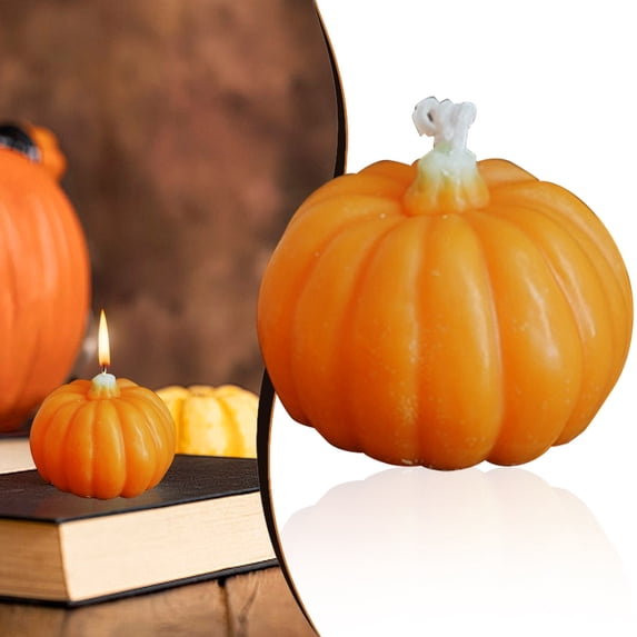 olkpmnmk Hand Poured Pumpkin Gourd Shaped Scented Soy Wax Mini Candles Bulk, Fall Thanksgiving Halloween Decorative Tealight Candle, Pumpkin Candles for Table Bedroom Bathroom Indoor Home Decor