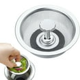thumbnail image 1 of olkpmnmk Kitchen Sink Drain Strainer and Stopper, Stainless Steel Garbage Disposal Plug, Anti-Clogging Sink Food Catcher Basket, Anti-Clogging Kitchen Sink Filter Sieve Basket Strainer, 1 of 9