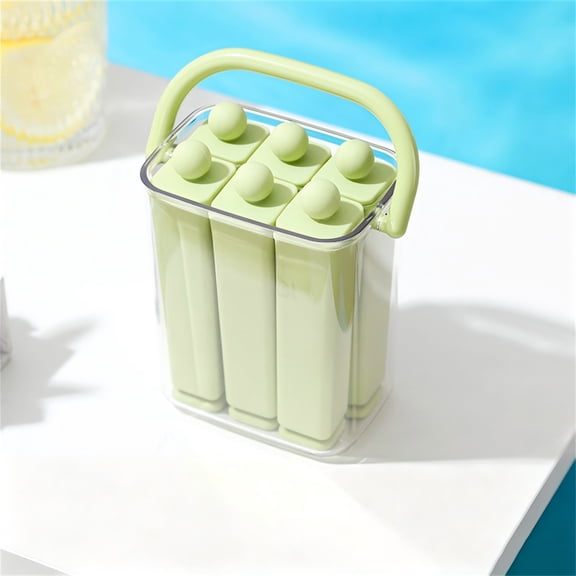 olkpmnmk Large and Long Ice Cube Tray, Grade Silicone Long Ice Stick Tray, 2 In 1 Ice Maker & Storage Container with Handle, Silicone Ice Cube Tray for Freezer, Whiskey, Cocktail, 4.7x4.2 Inch