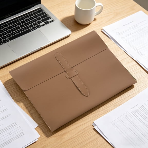 olkpmnmk Leather Padfolio Binder Organizer, Thickened Leather Folder Folder, Waterproof Conference Meeting Business Folder for Letter Size A4 Legal Writing Pad Document, Office Essentials