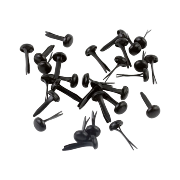 olkpmnmk Paper Fasteners, Metal Round Fasteners for Paper Crafts, Round Fasteners Metal for Craft Art Crafting Project Fasteners, for Craft Art Crafting Classroom Supplies, 0.2 x 0.5 Inch, Black