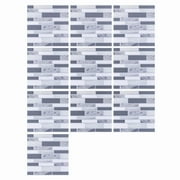 olkpmnmk Peel and Stick Backsplash Tile, Stick on Backsplash for Kitchen and Bathroom, Black Grey Wood Look PVC Self Adhesive Wall Tiles(10 Sheets)