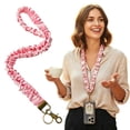 thumbnail image 1 of olkpmnmk Phone Lanyards, Handmade Ruched Fabric Phone Lanyard, Soft Ruched Wrist Neck Strap with Metal Clasp, Universal Cell Phone Lanyard for ID Badges,Card Holder, Car Key, and Most Smartphones, 1 of 5
