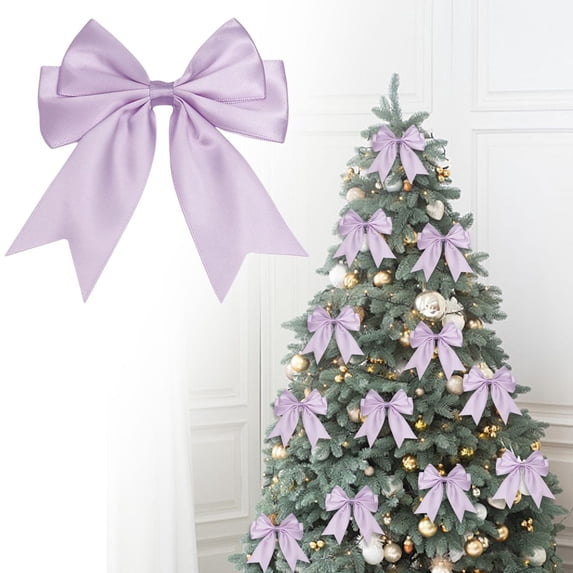 olkpmnmk Pre Tied Satin Mini Bows, Double Layer Dovetail Decorative Christmas Tree Bows, Handmade Ribbon Christmas Bows For Gift Wrapping, Clothing Ornament, Accessory Embellishment & DIY Craft Decor