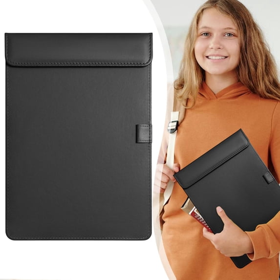 olkpmnmk Professional Padfolio, Faux Leather Portfolio Folder Binder, Leather Board Clip, Writing Leather Paper Folder Board with Pen Holder, Legal Pad Holder for Business Office Conference