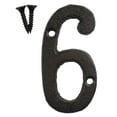 thumbnail image 1 of olkpmnmk Retro Wrought Cast Metal House Numbers Sign, Metal House Numbers Digit 6, DIY Wall Mount Metal House Numbers for Outside, House Door, Mailbox, Fence, Farmhouse Indoor & Outdoor Home Decor, 1 of 2