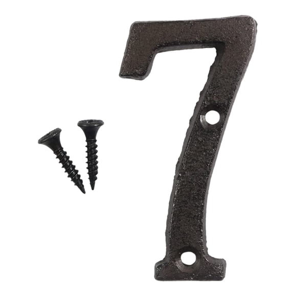 olkpmnmk Retro Wrought Cast Metal House Numbers Sign, Metal House Numbers Digit 7, DIY Wall Mount Metal House Numbers for Outside, House Door, Mailbox, Fence, Farmhouse Indoor & Outdoor Home Decor