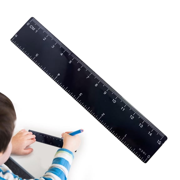 olkpmnmk Ruler, Solid Color Plastic Straight Ruler, Shatterproof Rulers with Inches and Centimeters, Dual Scale Centimeter & Inch Measuring Tool, Multipurpose Measuring Gadget, Classroom Must Haves