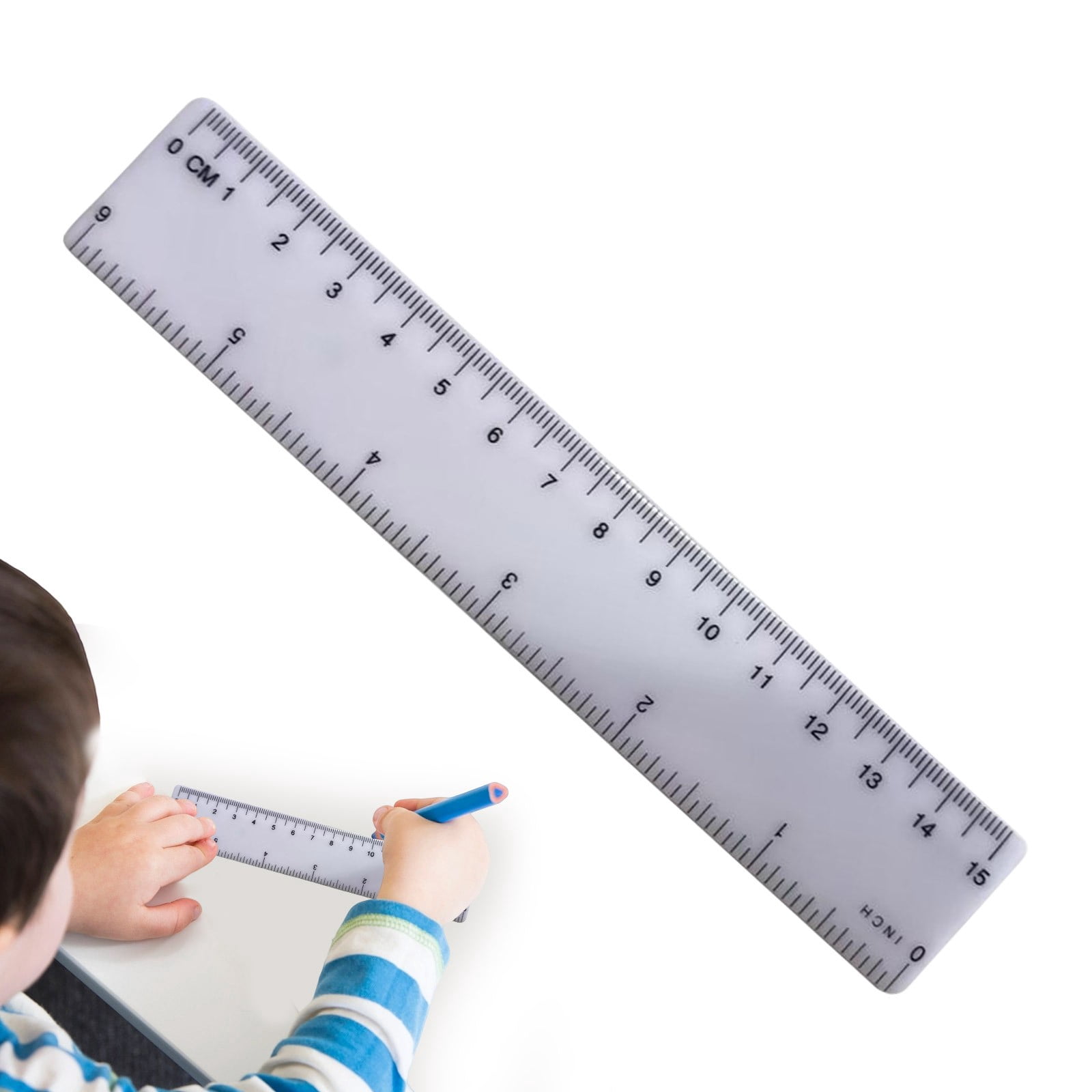 olkpmnmk Ruler, Solid Color Plastic Straight Ruler, Shatterproof Rulers ...